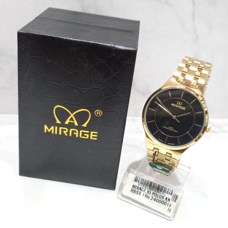 (Toko Ricoh) Jam Tangan Pria Mirage Hijau 10601-M