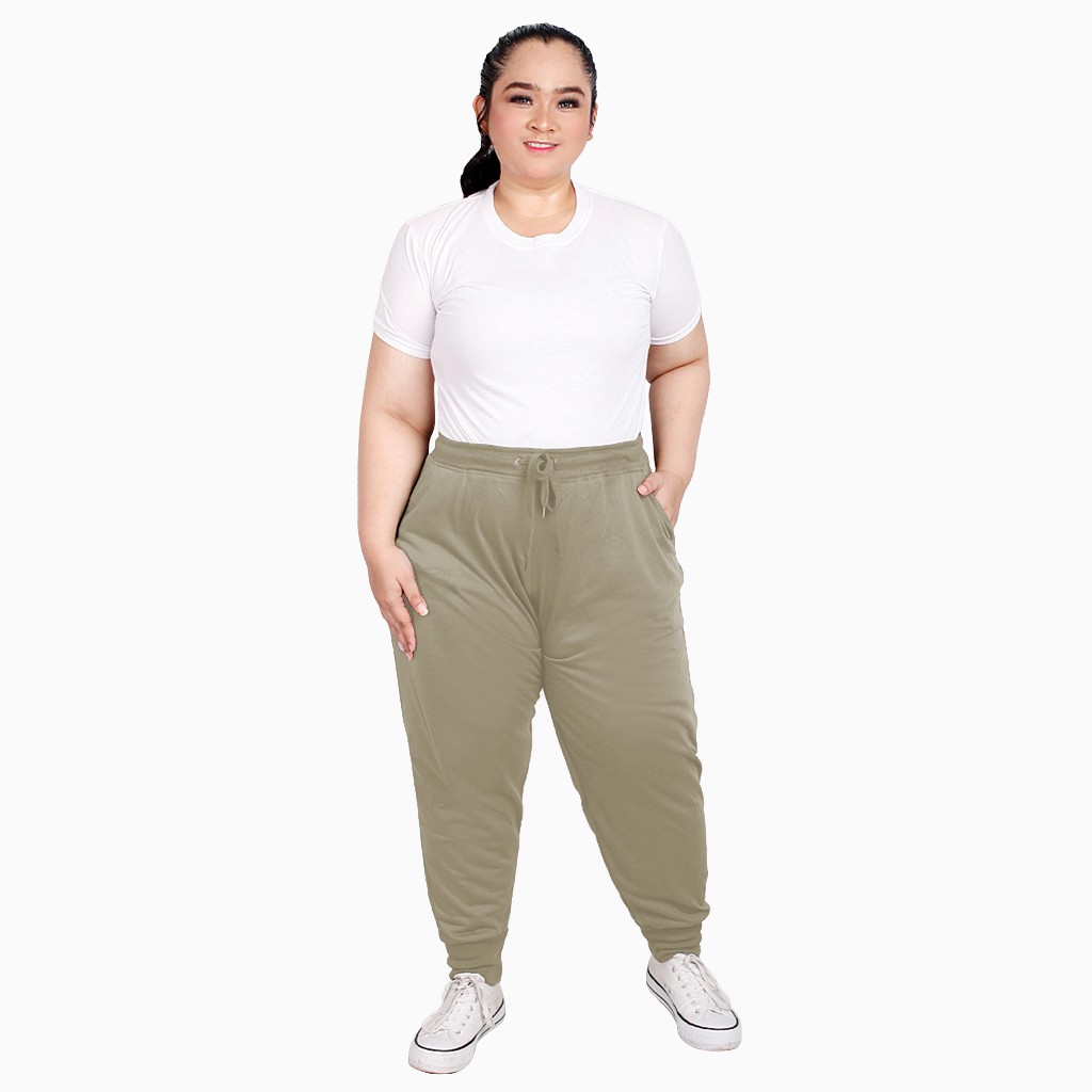 Celana Panjang Jogger Training Wanita dewasa BIG SIZE Polos - XSHOP Felice jumbo