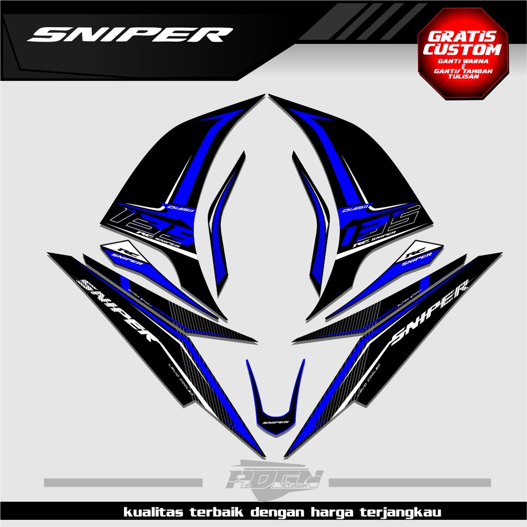 striping semifull jupiter mx new 135 / sniper 135 / lc135 custom simpel minimalis