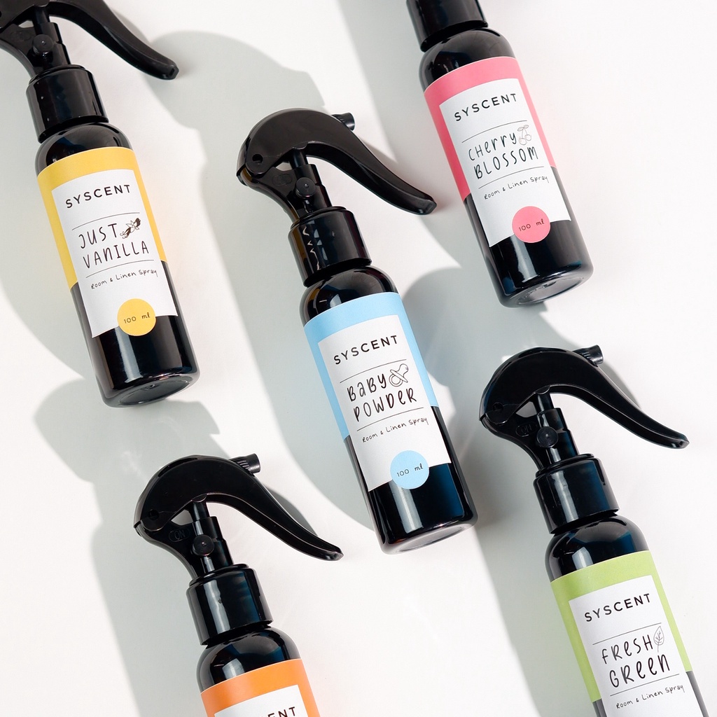 Syscent Room &amp; Linen Spray (Anti Bacterial) 100ml | Parfum Mobil / Pewangi Ruangan / Pewangi Mobil / Pengharum Mobil |