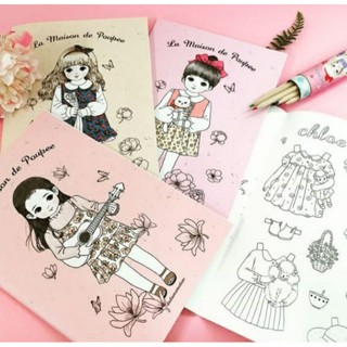 Jual Buku Mewarnai Bongkar pasang/ Maron Coloring Book paper doll korea