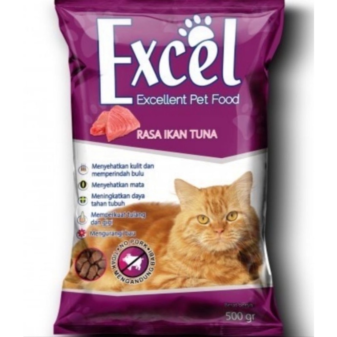 Makanan Kucing Excel Ikan Tuna 500gram