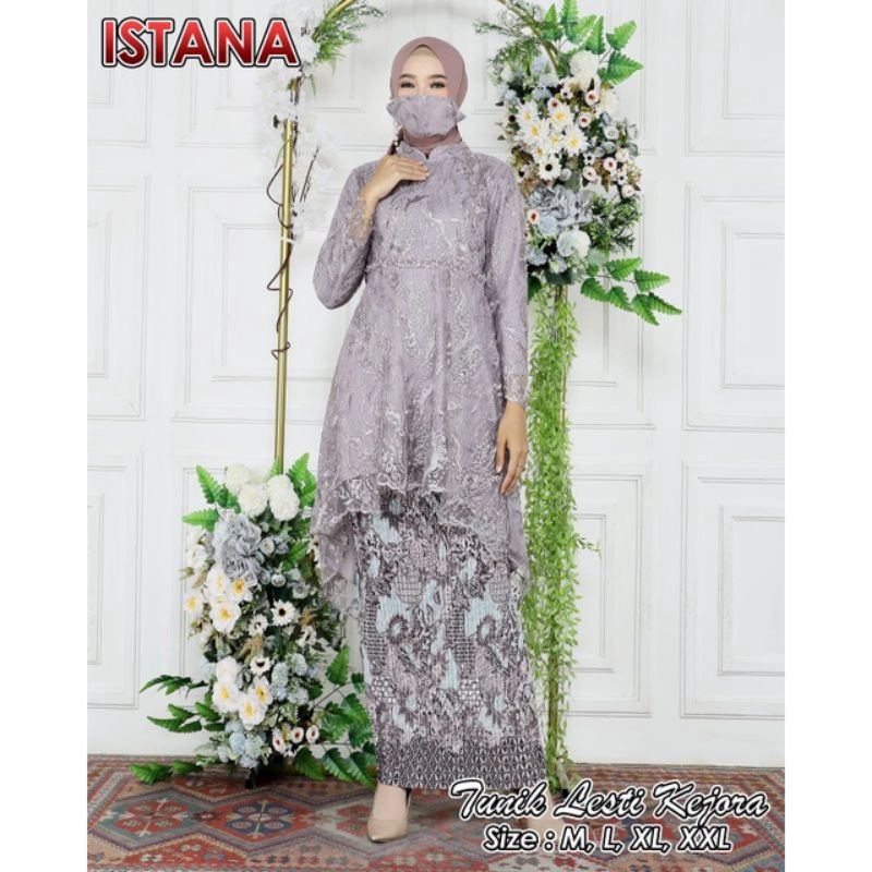 Permata Olshop / Kebaya Lesty Kejora SC / Aurora Tulle Modern / Kebaya Wisuda Kekinian / Kebaya Elegant / Kebaya Tunik Modern / Bridesmaid / Kebaya Payet