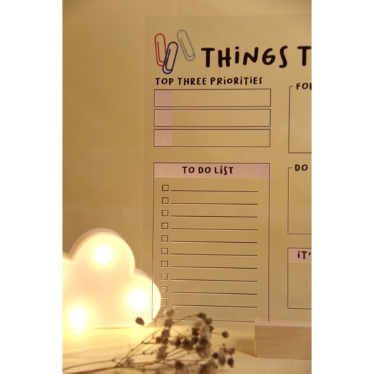 

Acriylic Planner Things To Do HIGH QUALITY PRINT
