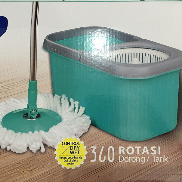 Spin Mop ALAT PEL Stenlis Stainless Peras Putar Otomatis merk Sonic SN604