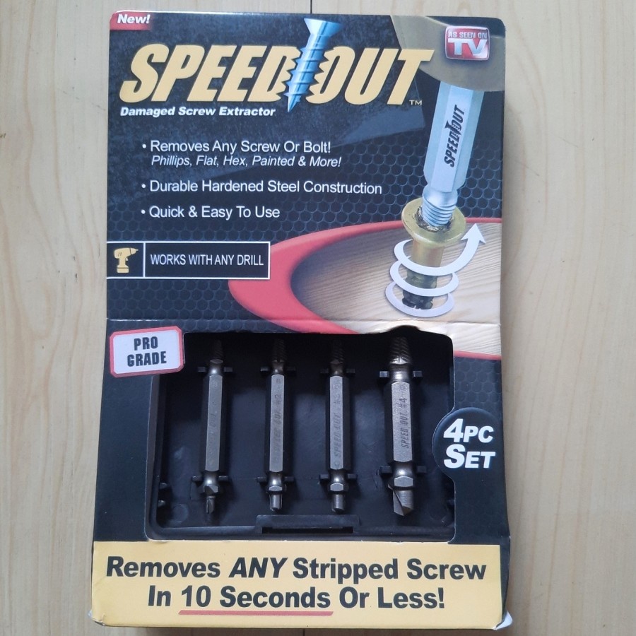 Mata bor pembuka baut rusak 4pcs Speed out damaged screw extractor