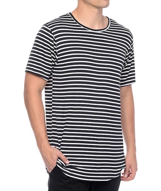 Kaos Polos Stripe Salur Cotton