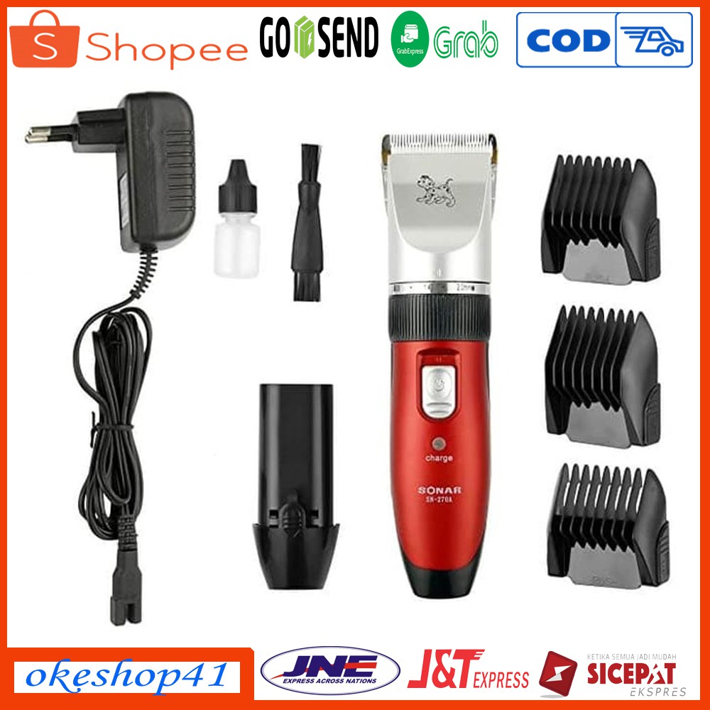 Sonar SN-270A Pet Clipper Alat Cukur Bulu Hewan Kucing Anjing