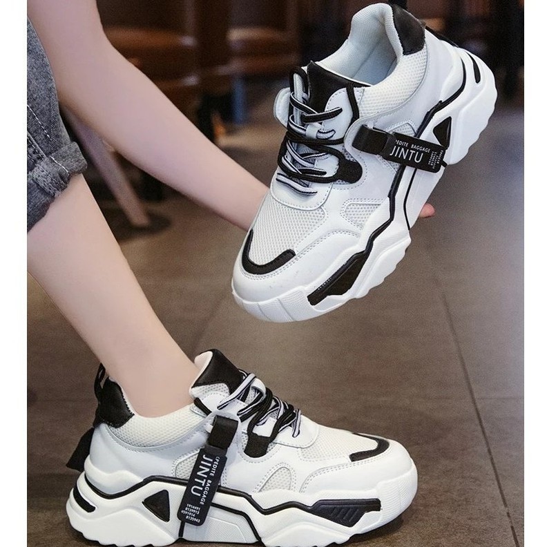  Sepatu  Wanita Sneakers Terkini JINTU  JNT box Shopee 