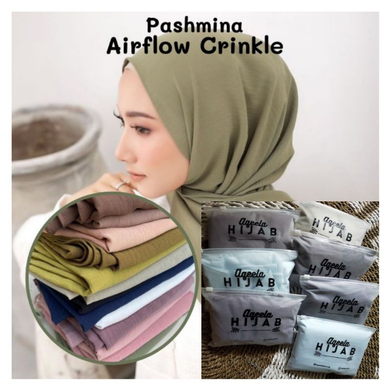 Pashmina polycrinkle / crinckle shawl/ Pashmina Airflow Crinkle Premium  / cotton crinkle pashmina