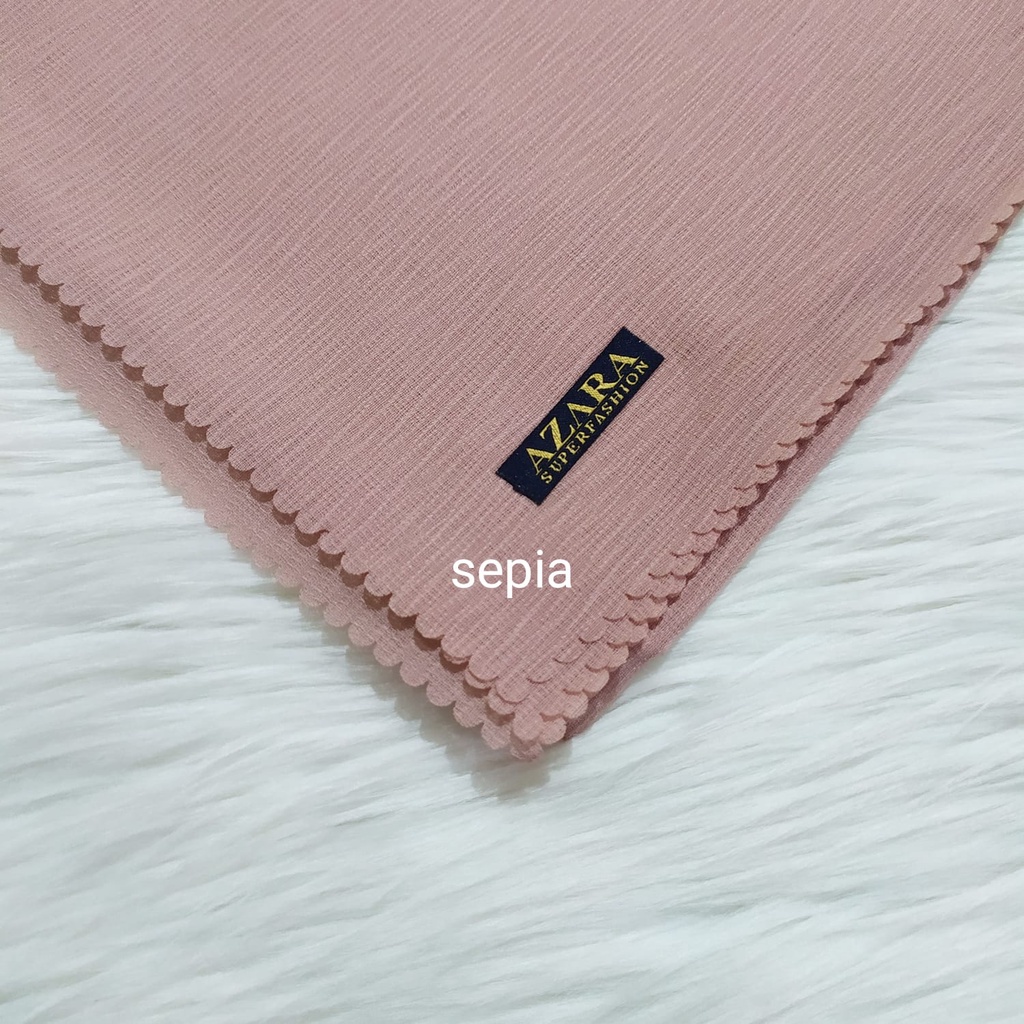 Bisa COD Segiempat Cornskin Azara lasercut / corn skin square / jilbab segiempat cornskin-Sepia