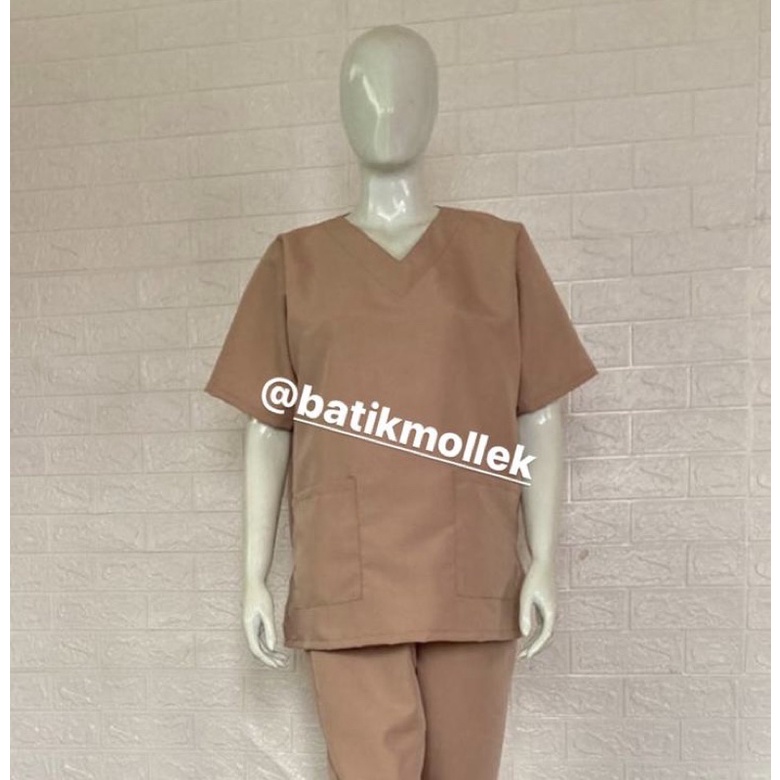 READY STOCK! ATASAN SAJA! BAJU ONLY. Baju OK/ Baju Jaga/ Scrubs Lengan Tangan Pendek UNISEX