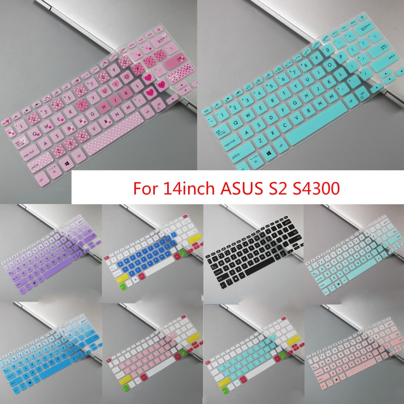 Cover Pelindung Keyboard Laptop Bahan Silikon Ultra Tipis Lembut Untuk Asus S2 S4300 14 Inci