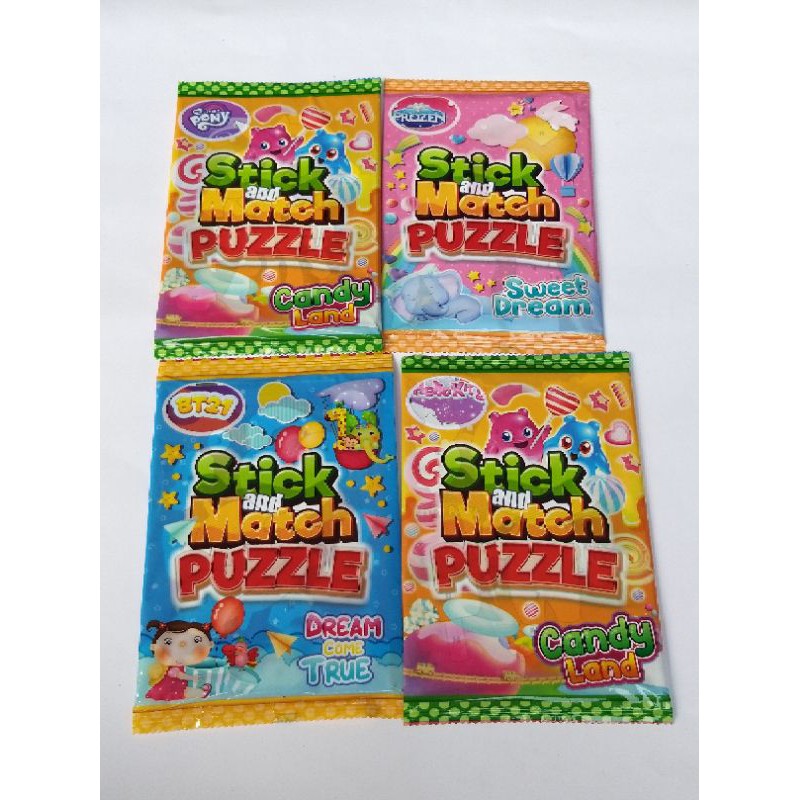 Mainan Anak Edukatif Stick &amp; Match Puzzle Spons Karakter Murah