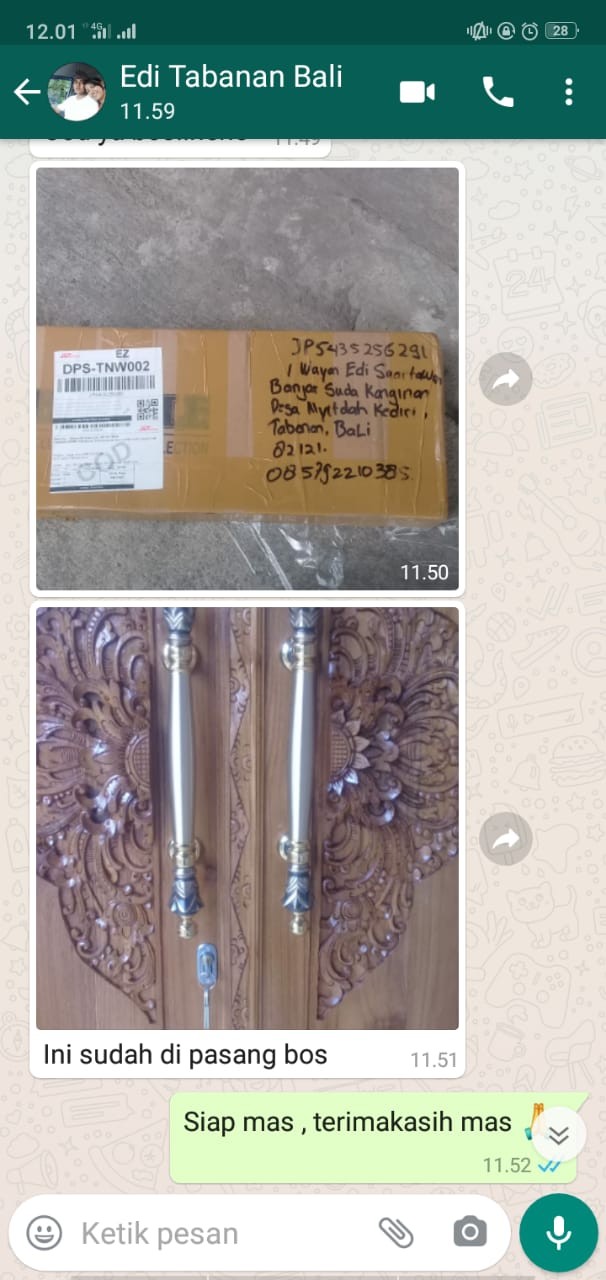 Paku Payung Antik 2,5 Cm Hiasan Pintu Gebyok Kuno Antique Kuningan Full