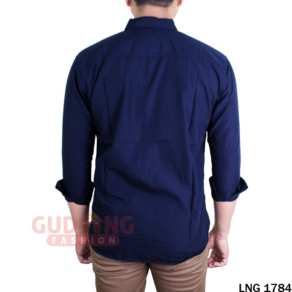 Kemeja Pria Lengan Panjang Oxford Polos - LNG 1784