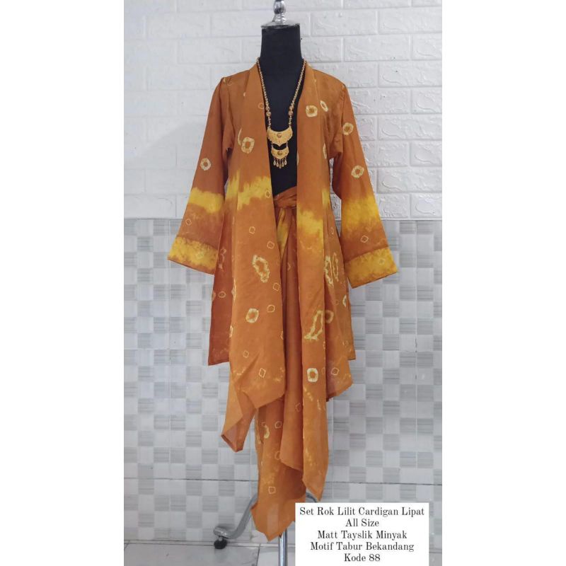 dress setlilit jumputan palembang