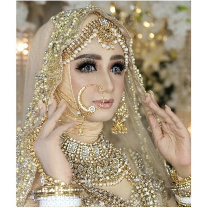 perhiasan pengantin  india nikah bridal wedding set kalung accessoris aksesoris nikah india