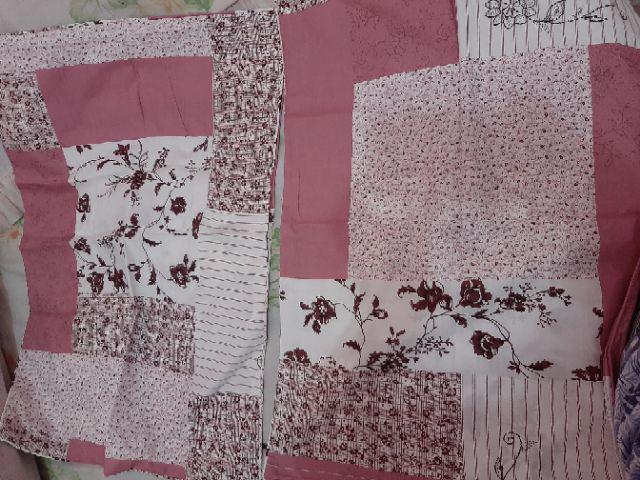 Set Bedcover Komplit 140x200x20 Bahan Katun Star Anti Geser