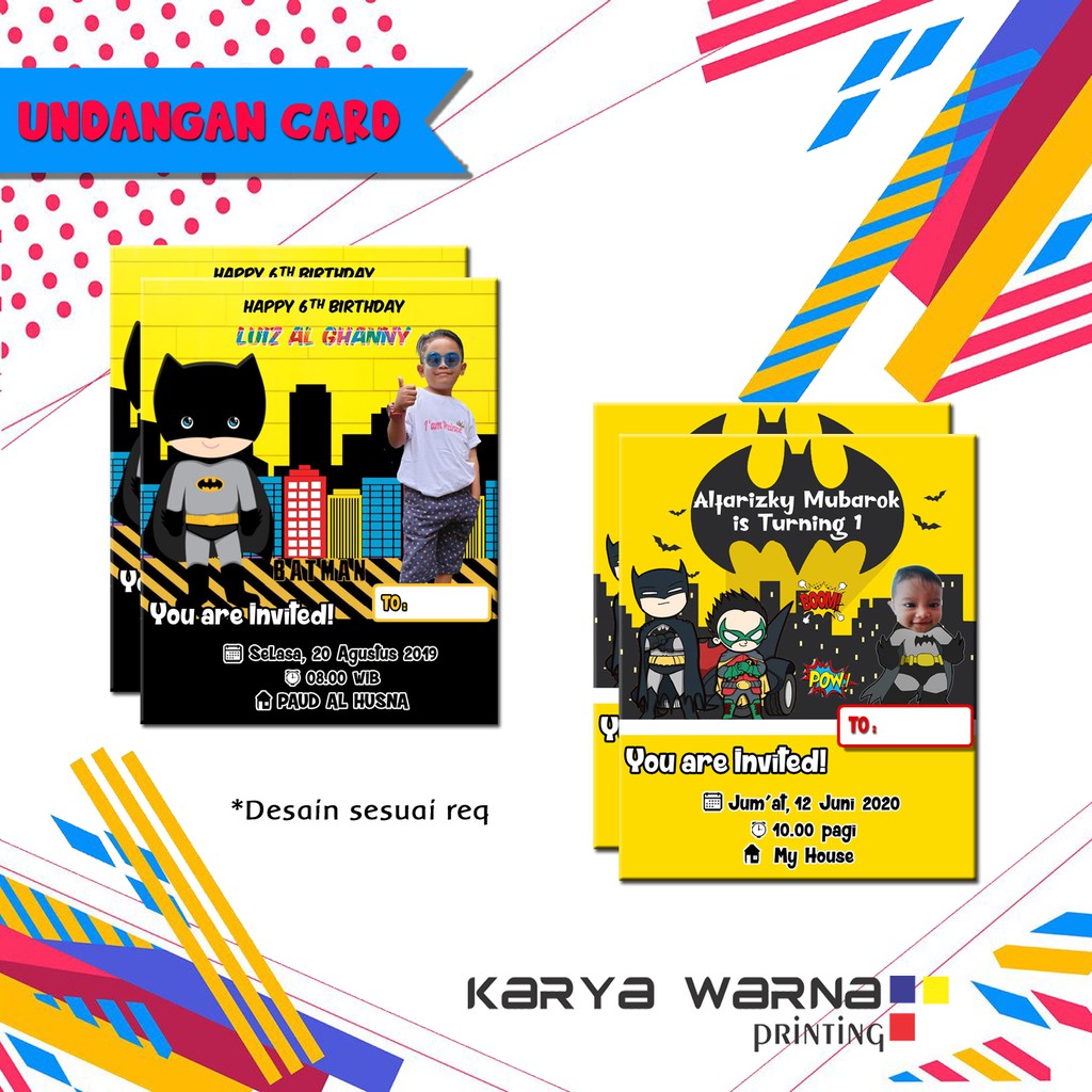 Undangan Ultah Batman