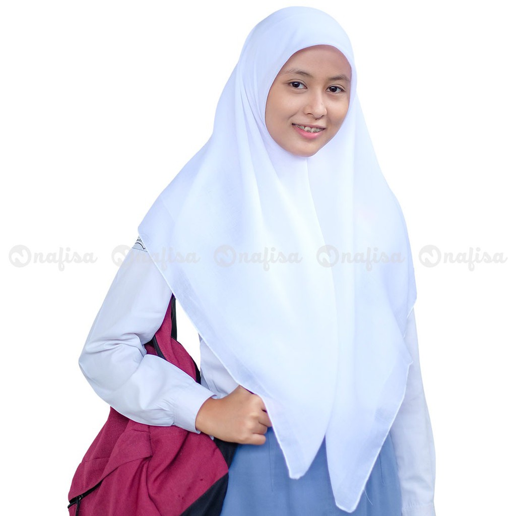 KERUDUNG SEKOLAH CANTIK Jilbab sekolah Scarf Allura Size M - Hijab Segiempat Remaja Scarf Polyester