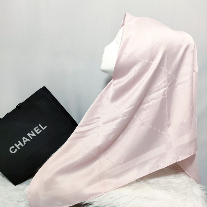 [BISA COD] SCARF SEGI EMPAT BAHAN SILK/HIJAB BRAND KUALITAS PREMIUM 100x100CM