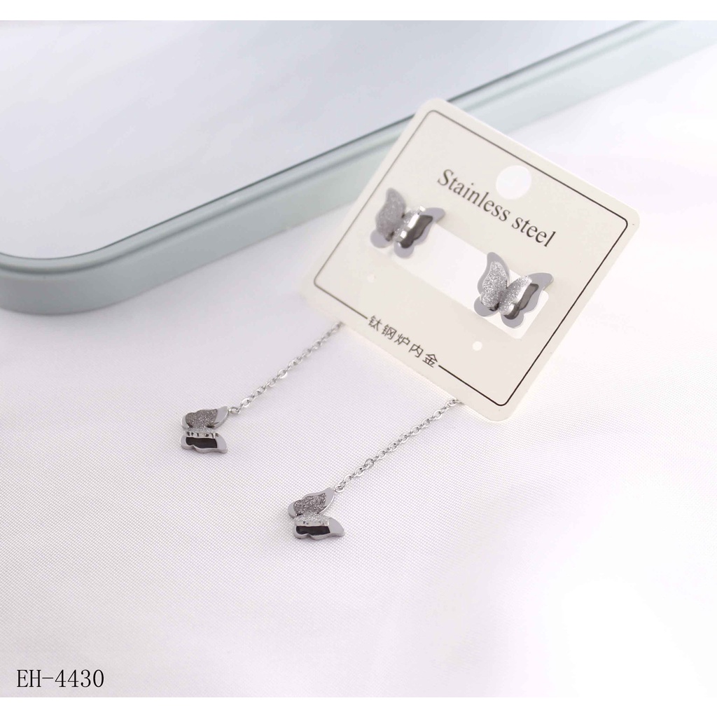Anting tusuk titanium kupu 024