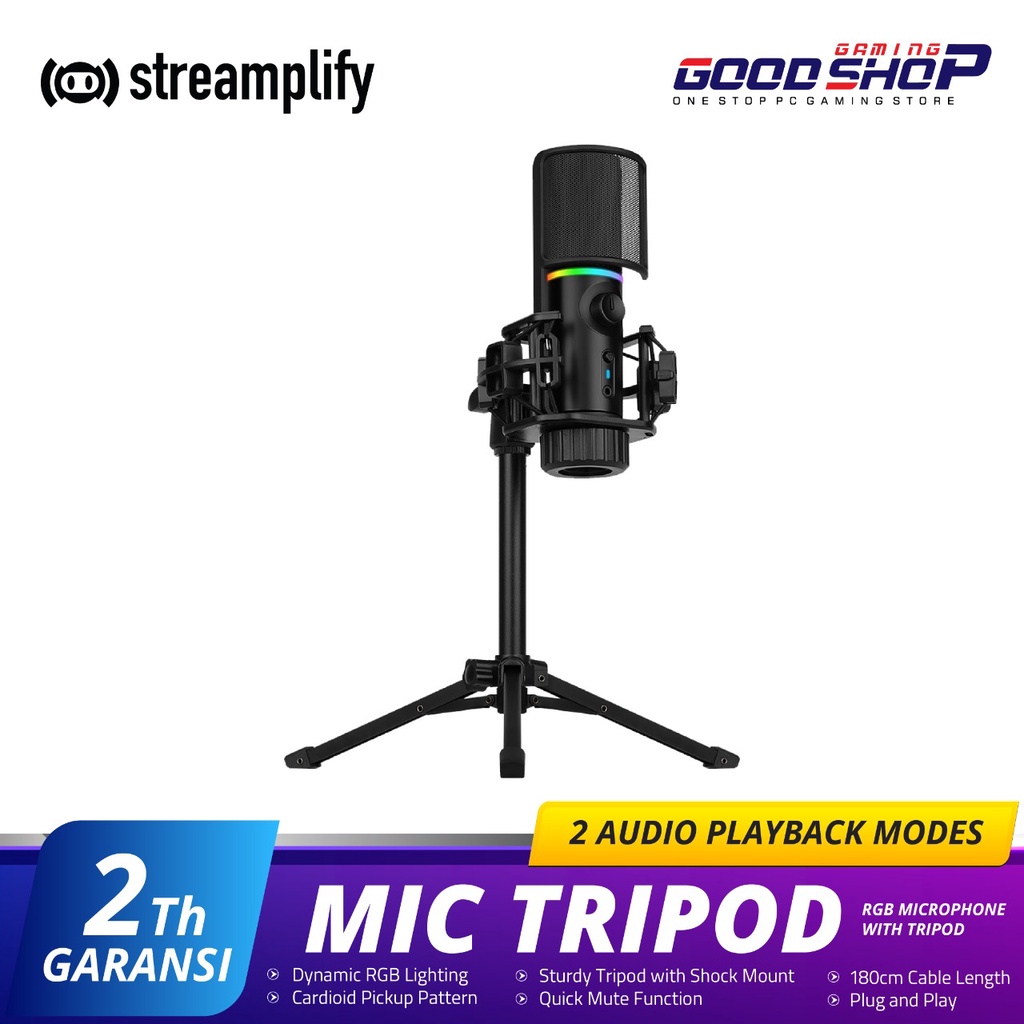 Streamplify Mic Tripod RGB - Tripod