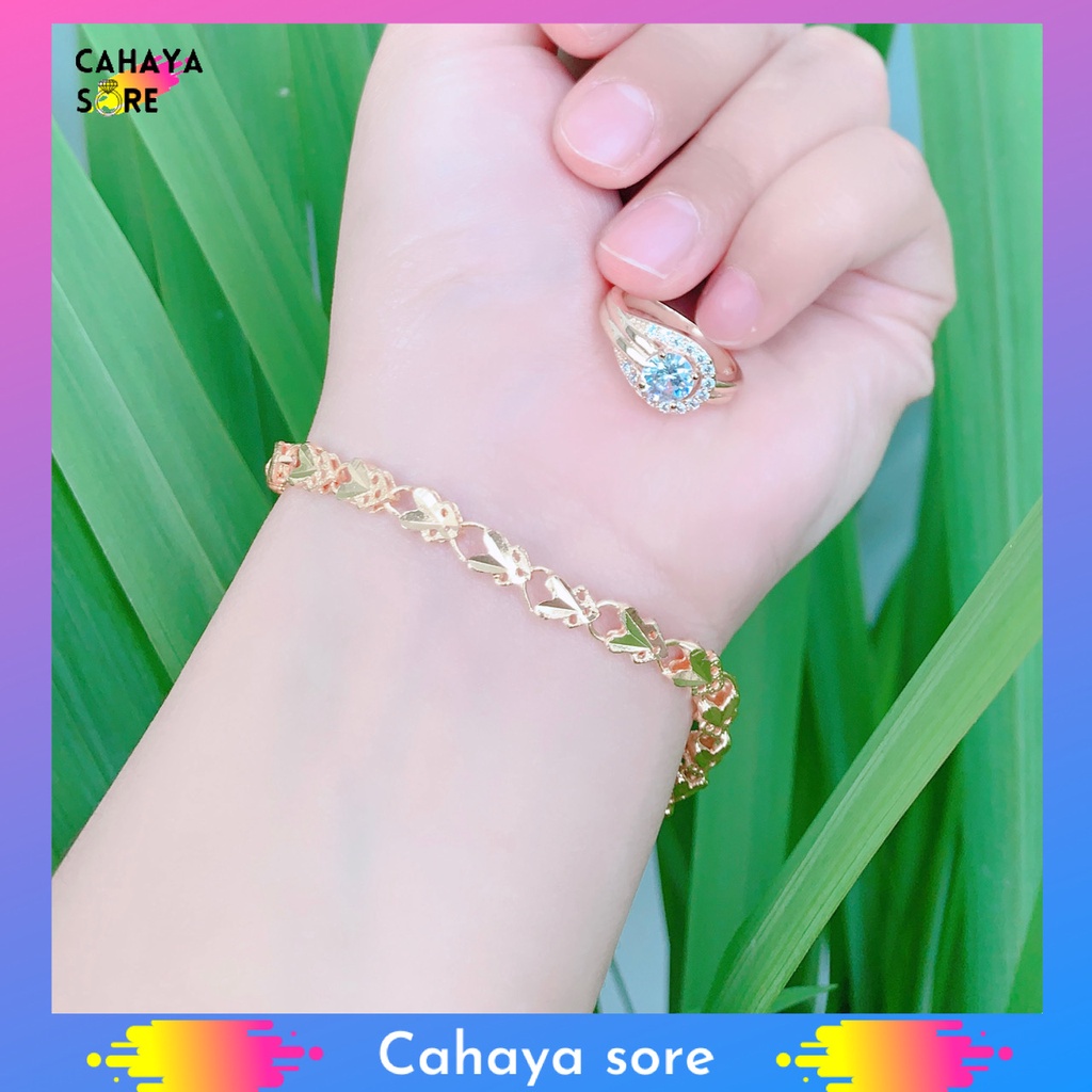 Gelang Xuping Gold Gelang Tangan Dewasa Cantik Free Cincin GFC04