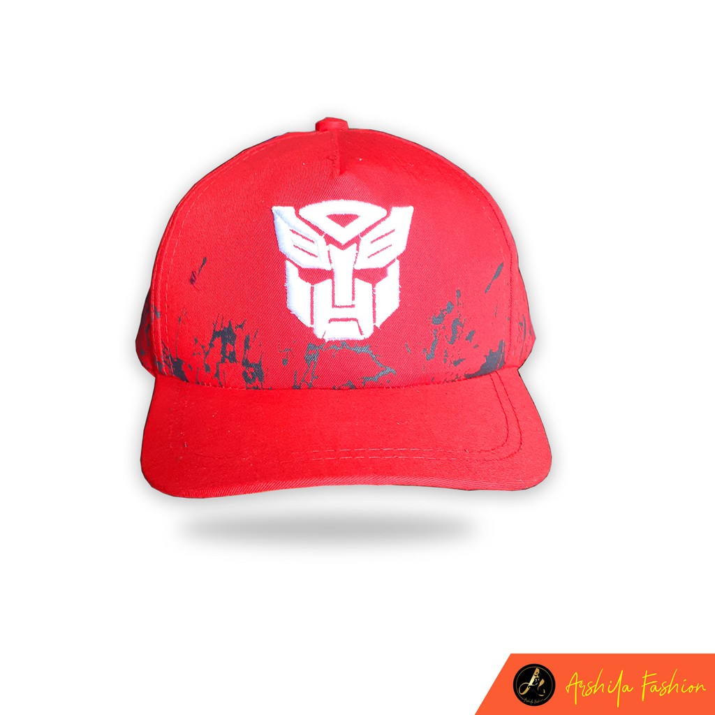 Topi Anak Bordir Motif Transformer / Topi Anak Bordir Timbul / Topi Anak Laki Laki