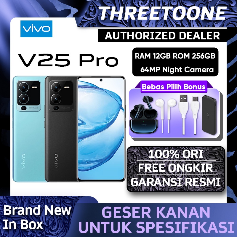 Vivo V25 Pro 5G RAM 12GB ROM 256GB Batery 4500mAh Garansi Resmi 2022 handphone murah promo vivo