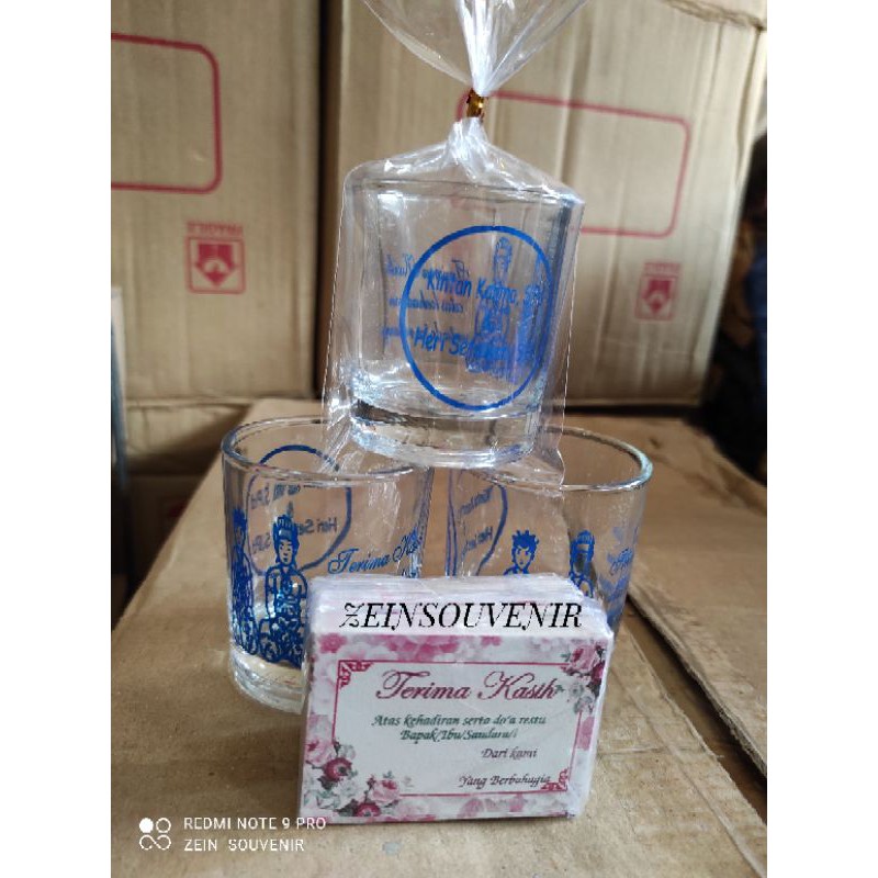 Gelas sloki kemas plastik free Sablon nama