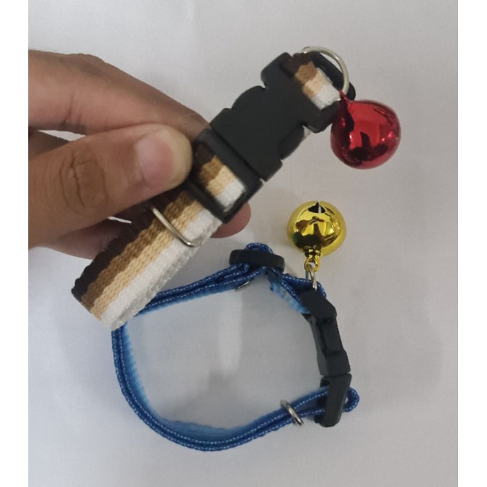 kalung kucing premium Lonceng Besar  pelangi