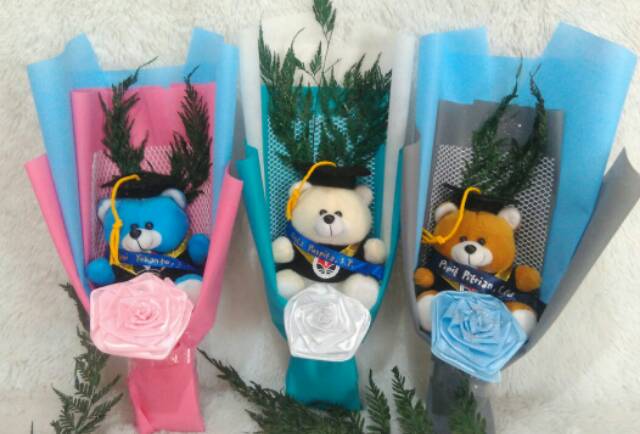 BUKET BONEKA WISUDA MURAH / HAND BUQUET MURAH / HADIAH WISUDA / BUKET BUNGA