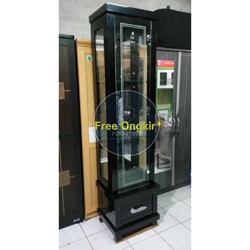 Terlarisss Lemari Kristal Kaca Pajangan Hias Minimalis 1 Pintu