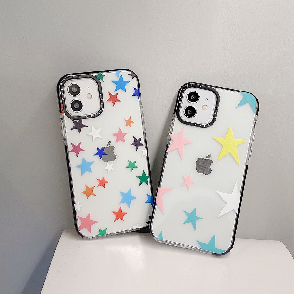 Soft Case Motif Bintang Kecil Untuk iPhone 11 / 12 / 13 Pro Max 7 / 8 Plus / X / XR / Xs Max