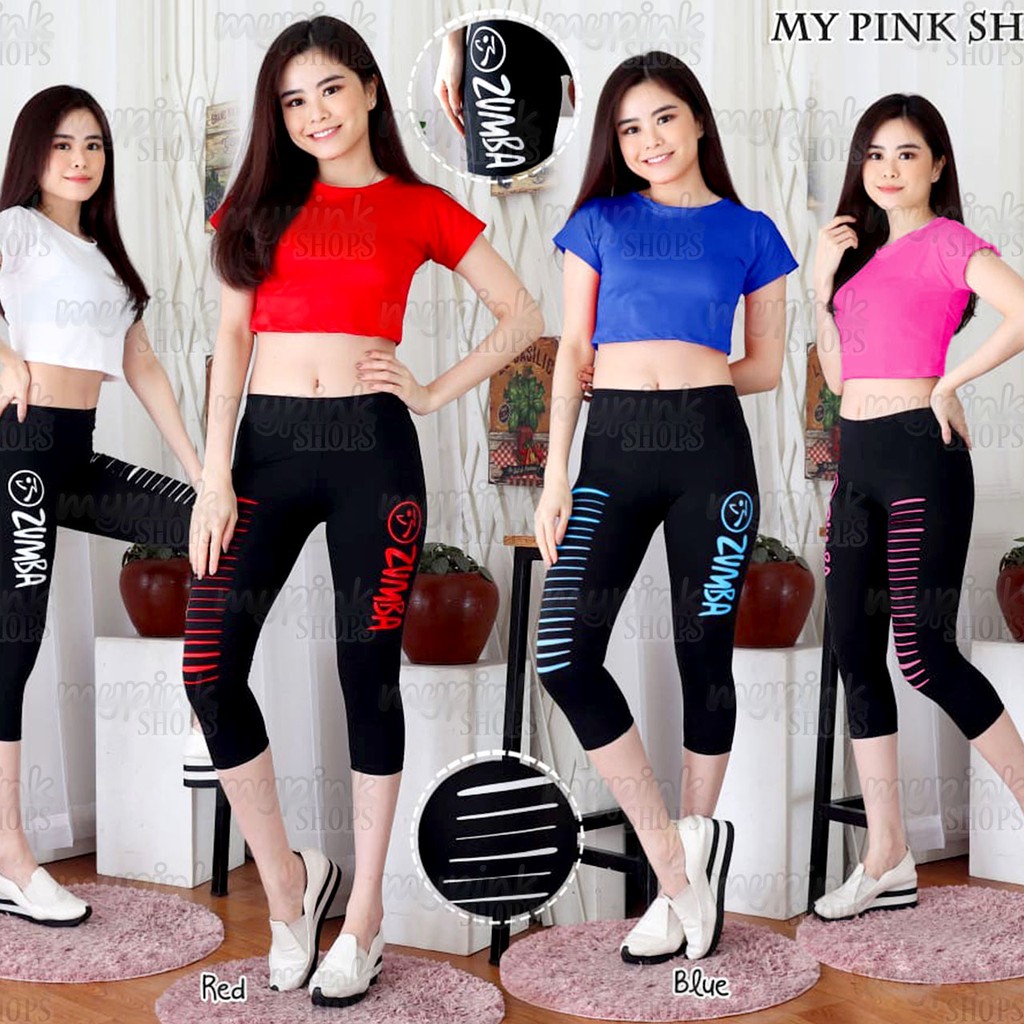baju wanita olahraga setelan training sepeda terbaru termurah kekinian / crop olahraga zumba modis