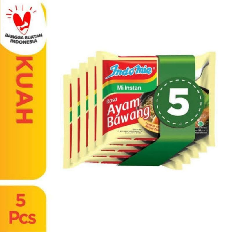 

Paket Indomie Ayam Bawang 5 pcs