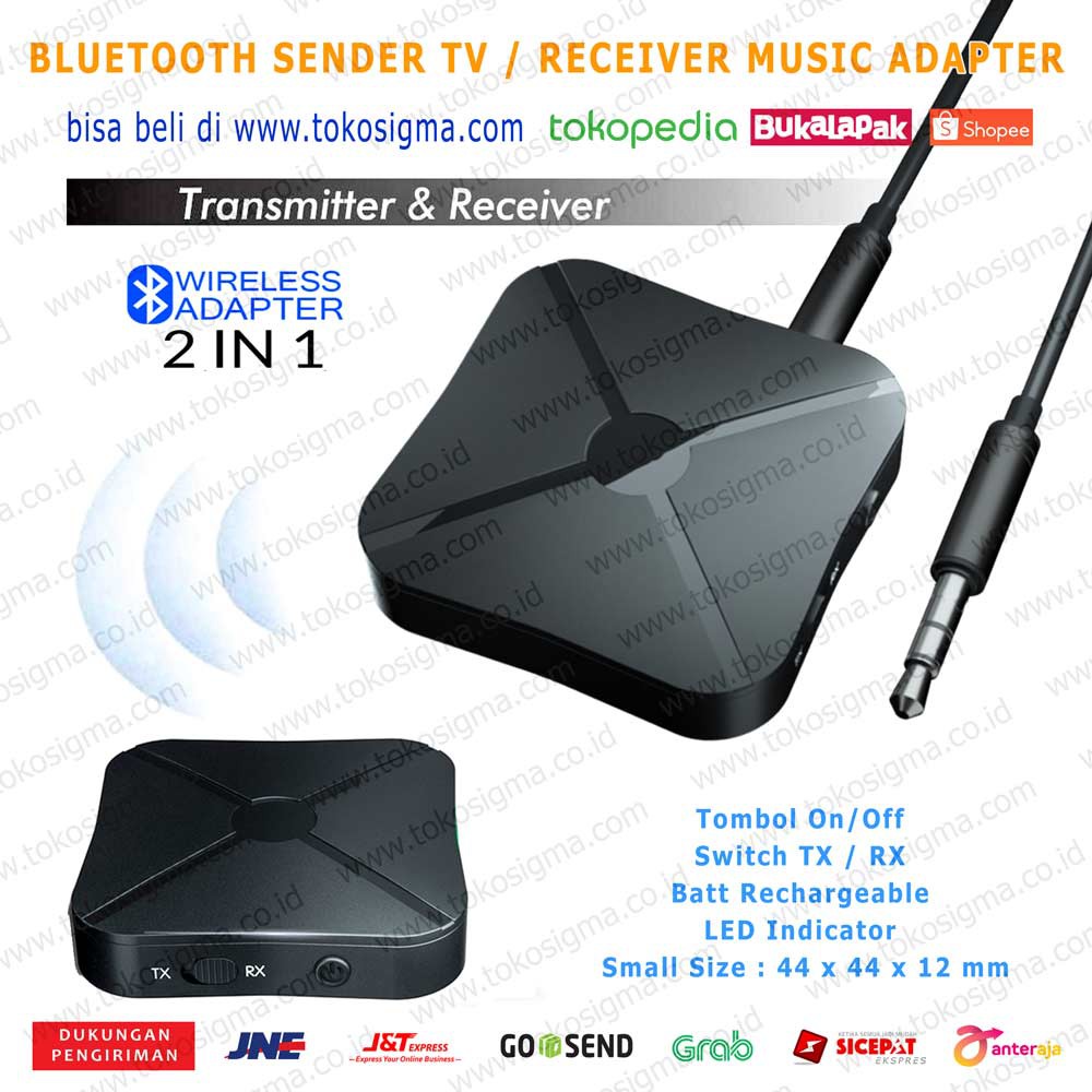 BLUETOOTH TRANSMITTER TV AUDIO SENDER USB / RECEIVER MUSIC SPEAKER 319