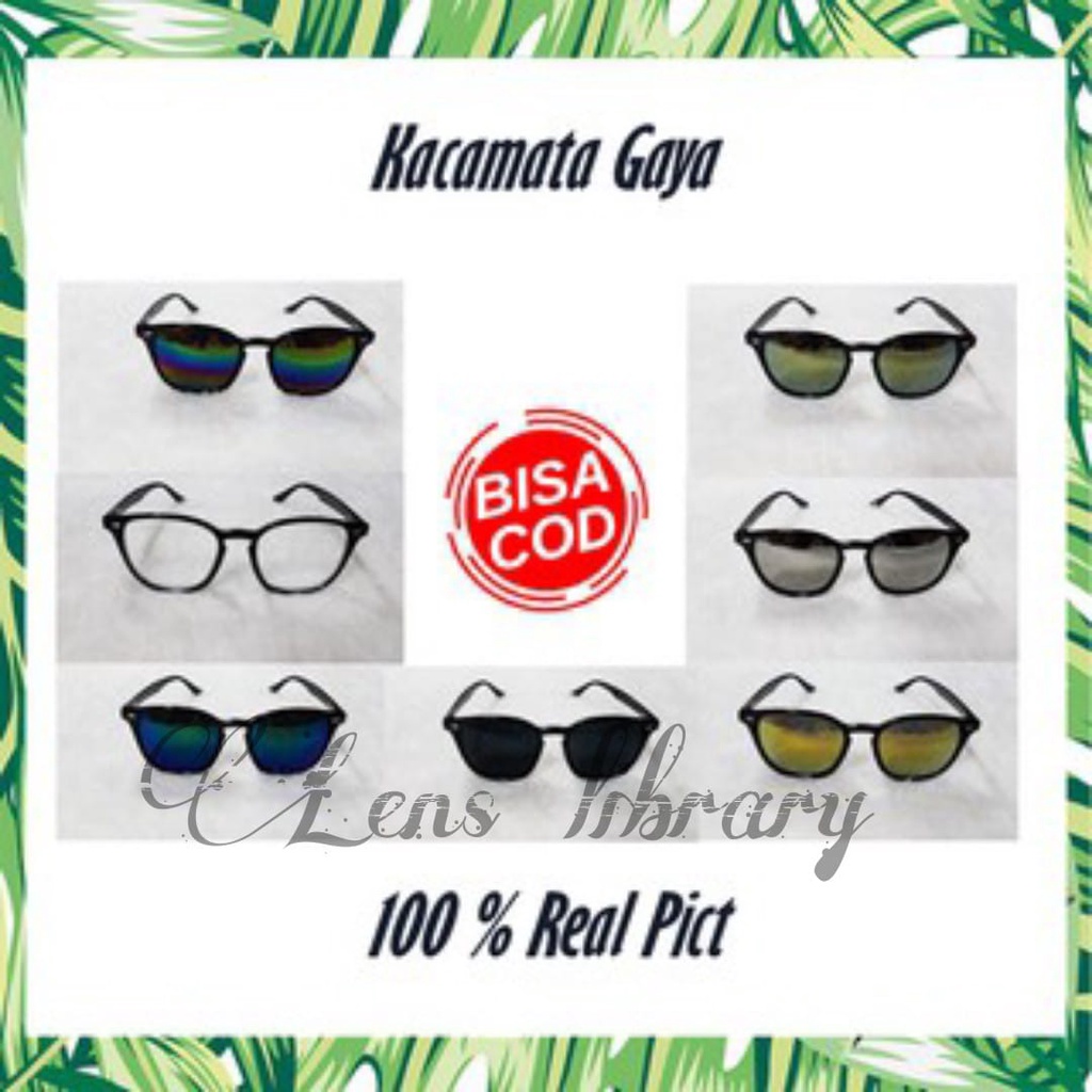Kacamata gaya modern / kacamata lensa hitam /kacamata rainbow /kacamata gaya modern/ kacamata wanita