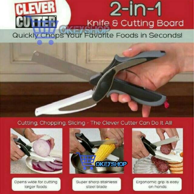 PRODUK- CLEVER CUTTER 2IN1/ PEMOTONG BUAH SAYUR CERDAS .