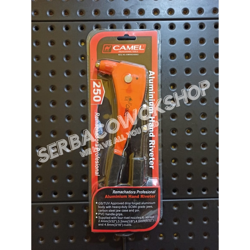 Promo Camel Tang Rivet Hand Riveter Rifet Taiwan Dengan Bonus Paku Tembak 25 Pc Termurah Berkualitas
