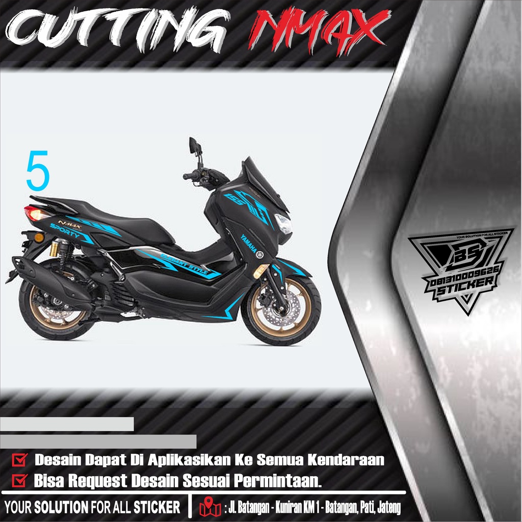 Sticker Cutting Motor Yamaha NMAX New 2020-2021 / Old (05) - Sticker Variasi Motor