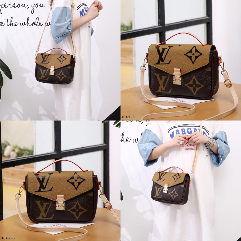TAS WANITA-TAS  LV Giant Monogram Reverse Pocette Metis LH40780-6
