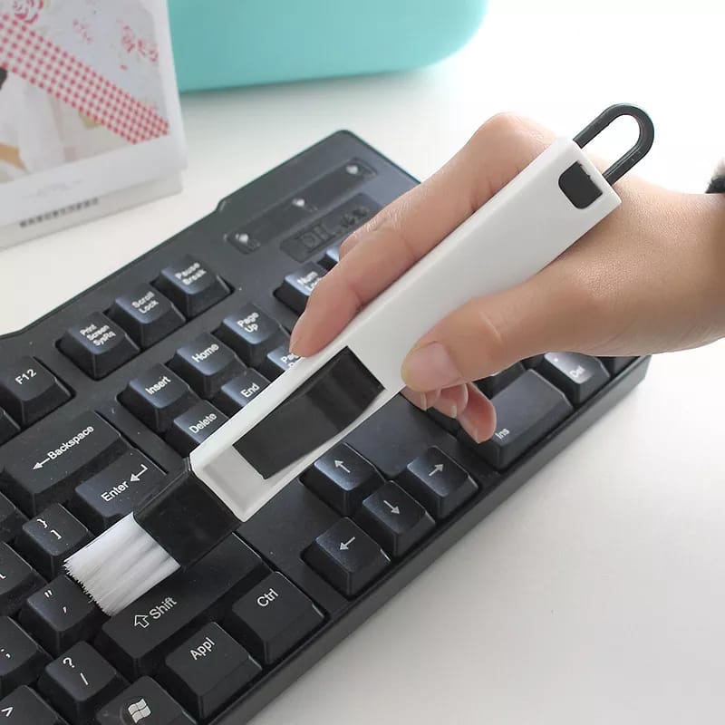 Sikat Pembersih dan pengki Portable  2 In 1  Keyboard Pintu Dan Jendela