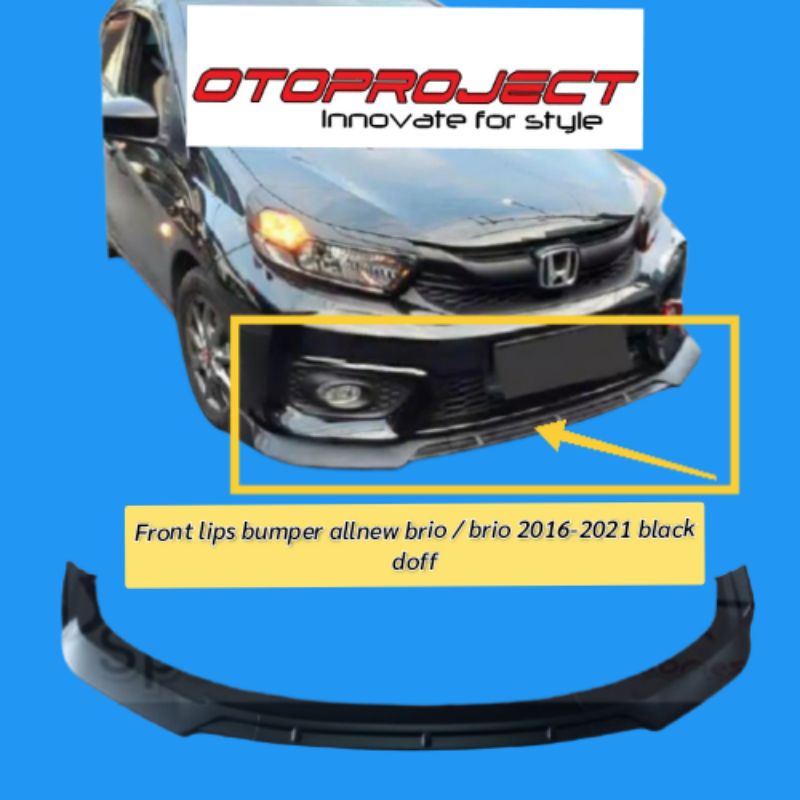 Front lips bumper  brio 2016-2022 Black doff otoproject