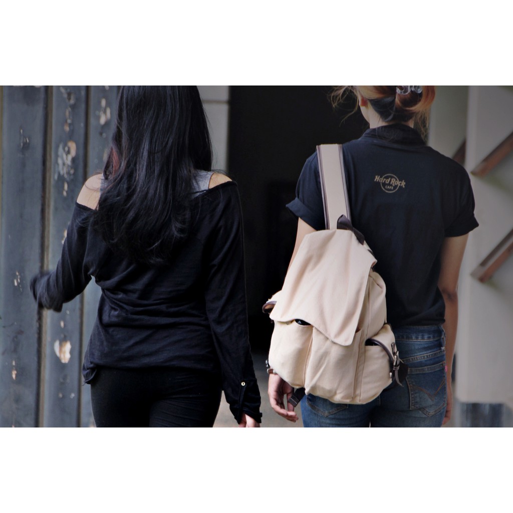 ESCORTBAGS Tas Ransel Batam Wanita Cantik Import Ransel Bahan Kanvas