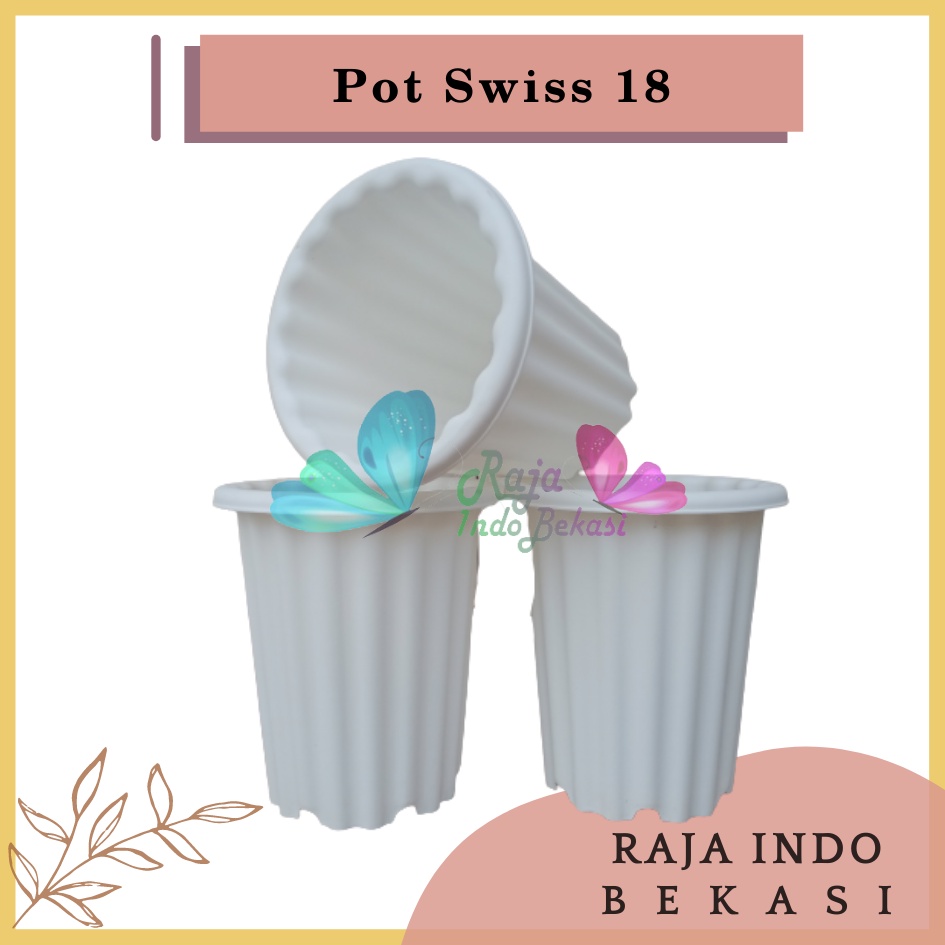 Rajaindobekasi Pot Swiss 18 Putih  Pot Yogap 18 Putih Coklat Merah Bata Bening Transparan Pot Yogap 17 18 19 Pot Yogap Murah Pot Bunga Tinggi Pirus Tegak Bagus Tebal