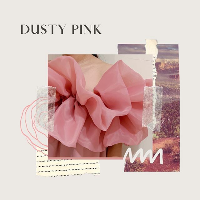 DUSTY PINK BASIC RUFFLE  MAKEUP SET