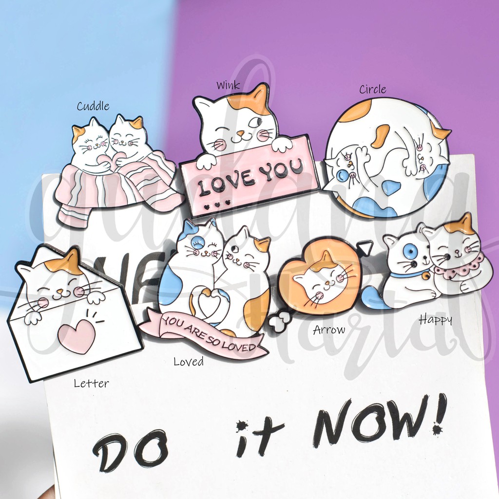 Pin Cat Love You Pin Bros Tas Unik Kucing Brosh Animal GH 208757